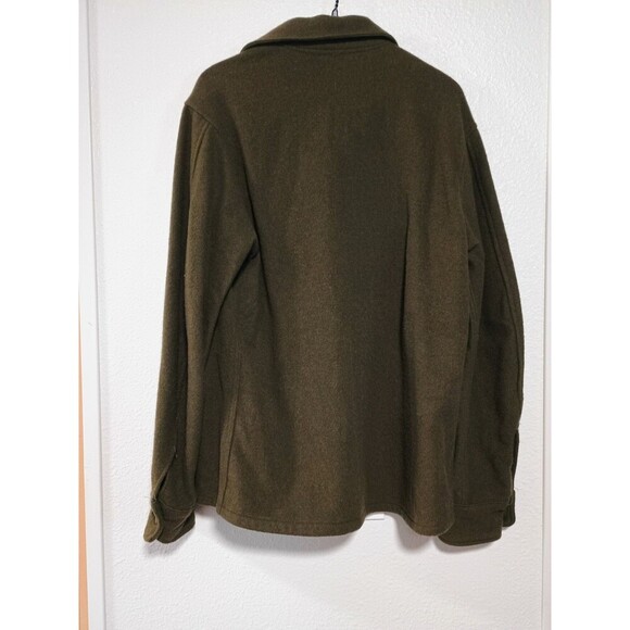 Vintage Military Shirt Mens Medium Olive OG-108 Cold Weather Field Wool Blend - Picture 3 of 7